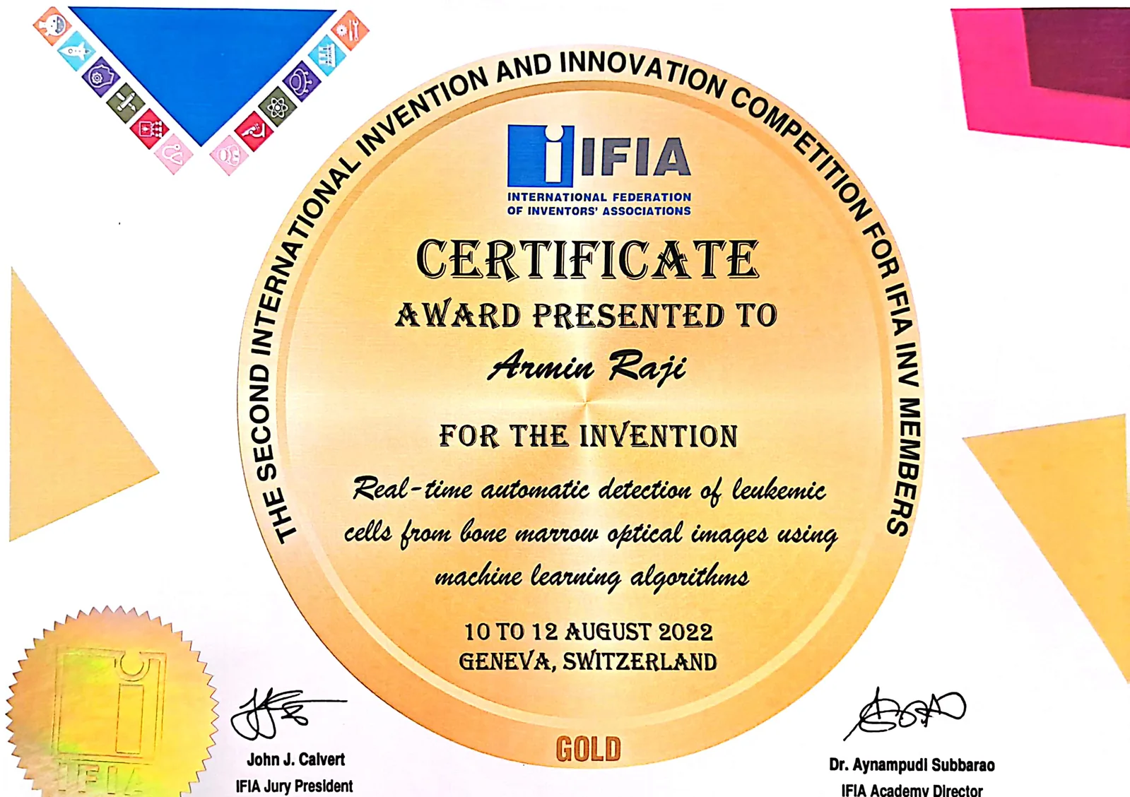 IFIA Gold Award