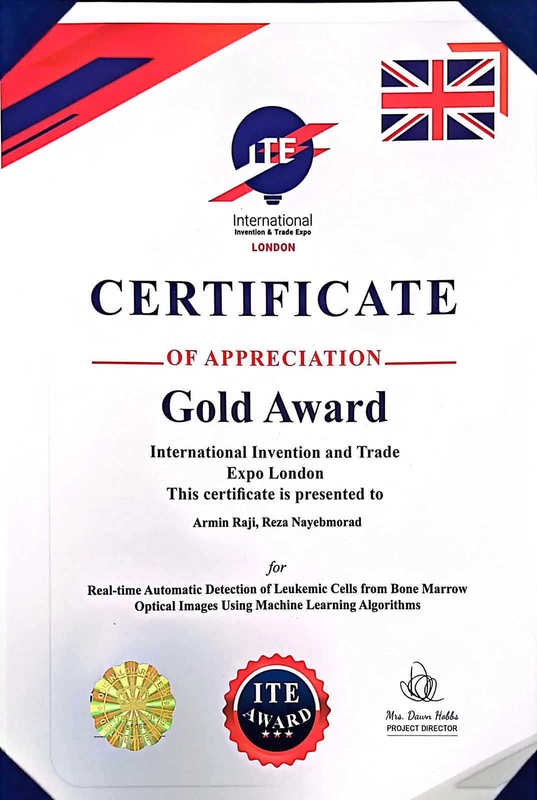 ITE London Gold Award